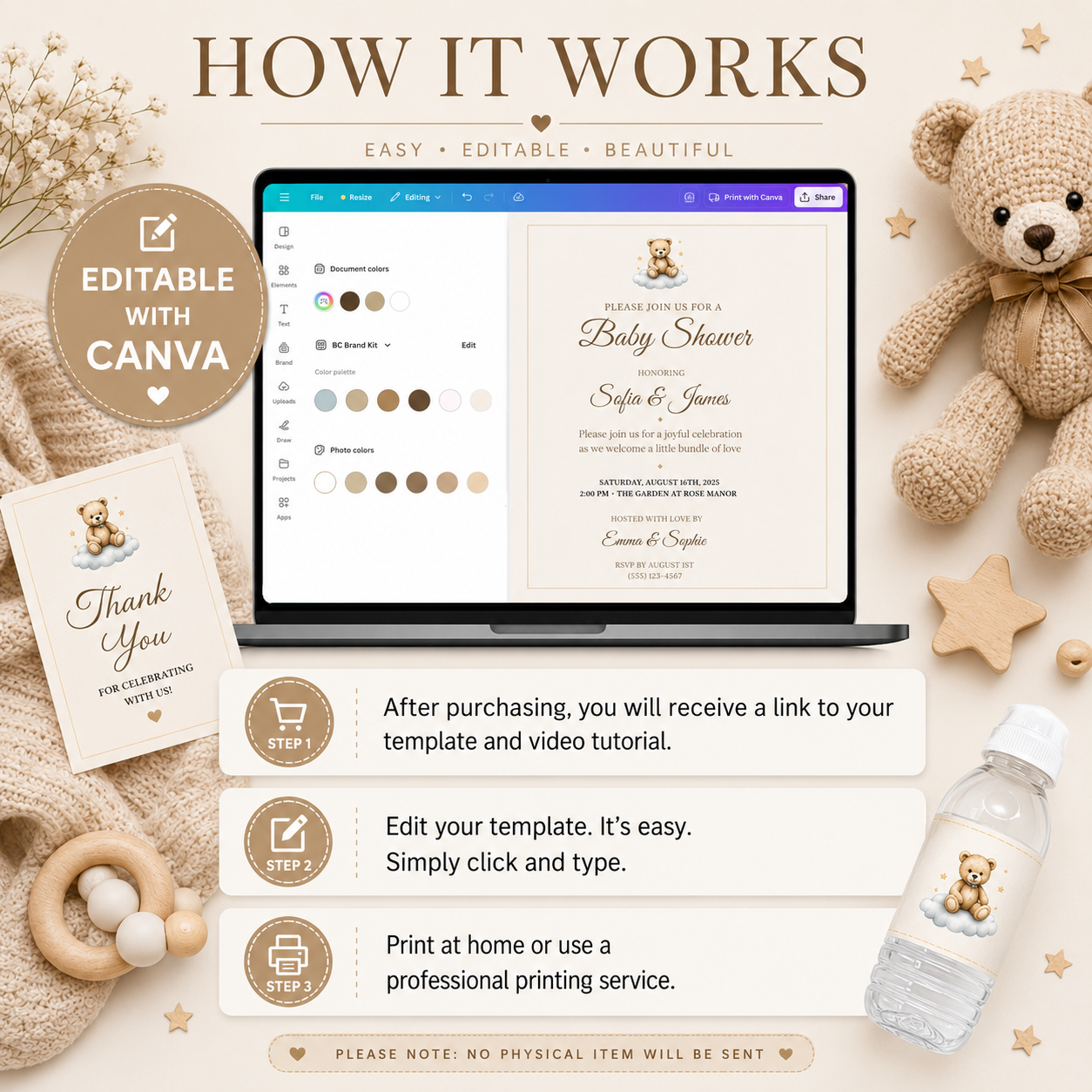 Teddy Bear Theme Baby Shower Templates