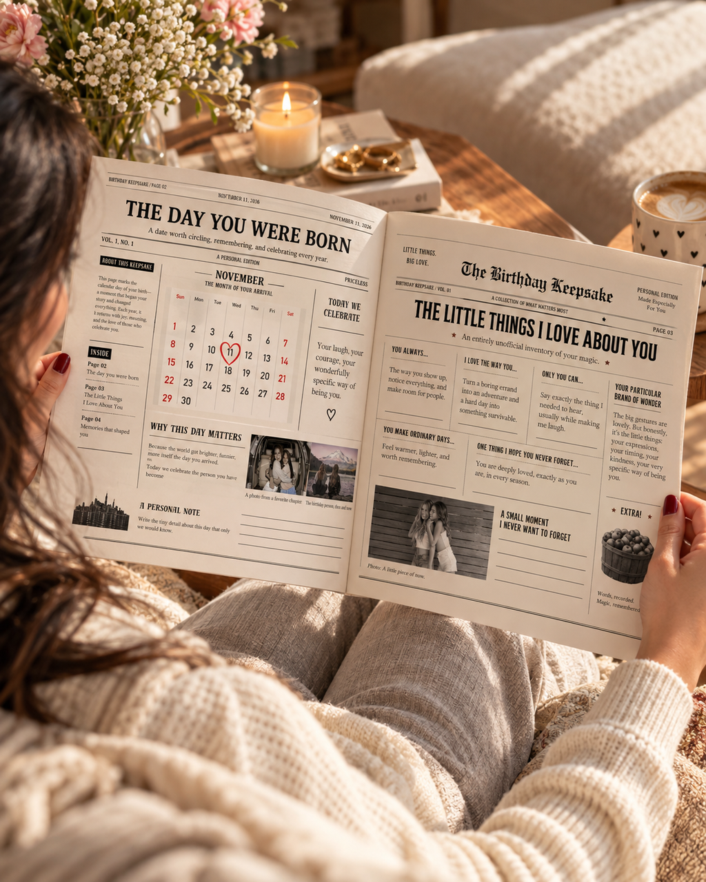 Personalized Birthday Newspaper Canva Template