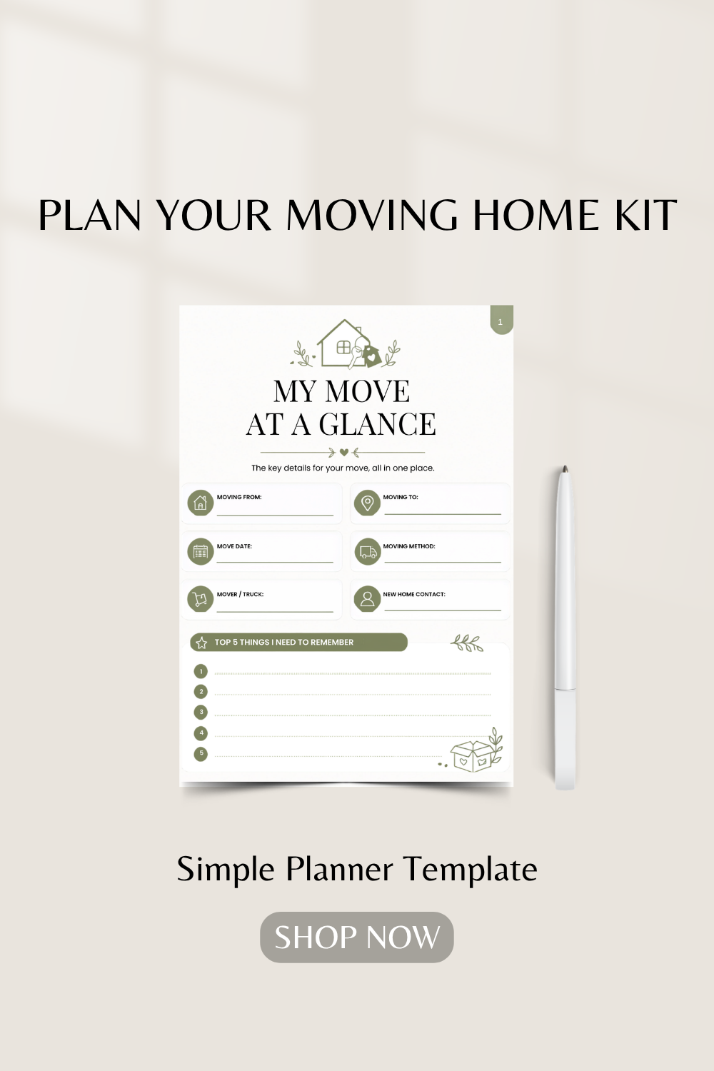 The Ultimate Moving Home Kit | Complete Moving Planner