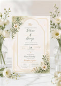 Elegant Botanical Wedding Invitation | Editable Canva Template